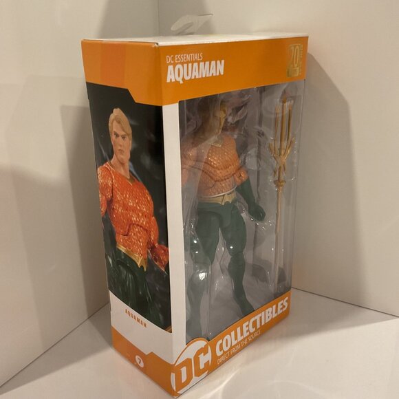 DC Essentials Aquaman Action Figure 7" Collectible With Trident & Box - Picture 4 of 9